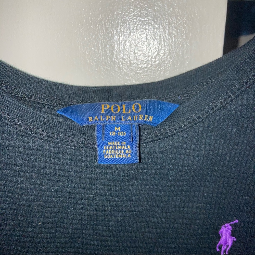 Black Polo crop top